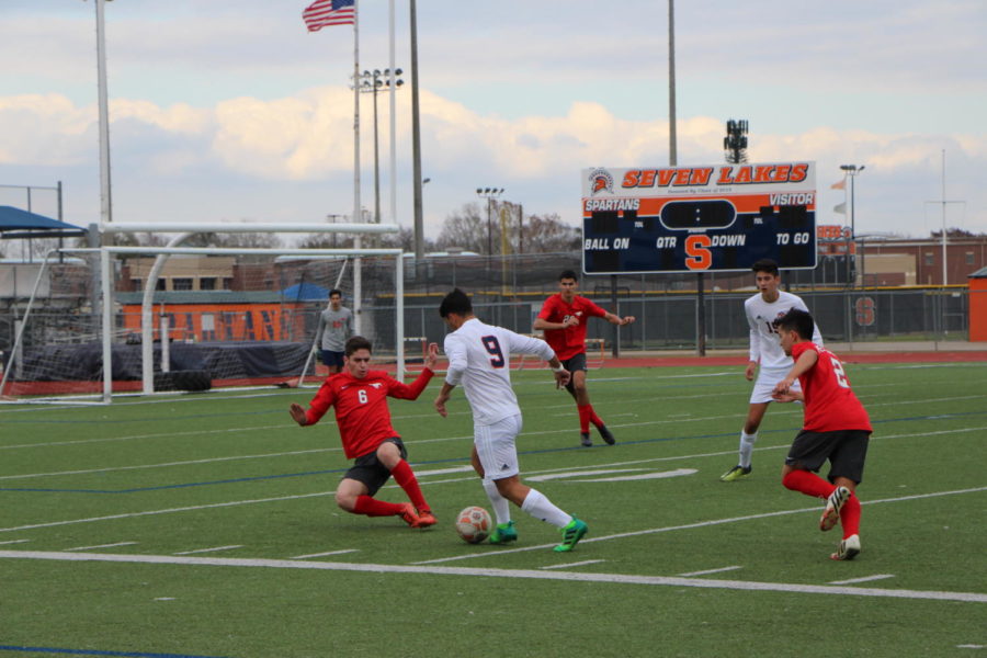 Raul Ekmeiro dazzles the opposition as he moves towards the goal.