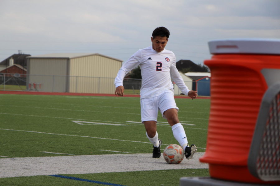 Anthony Romano saves the ball along the sideline.