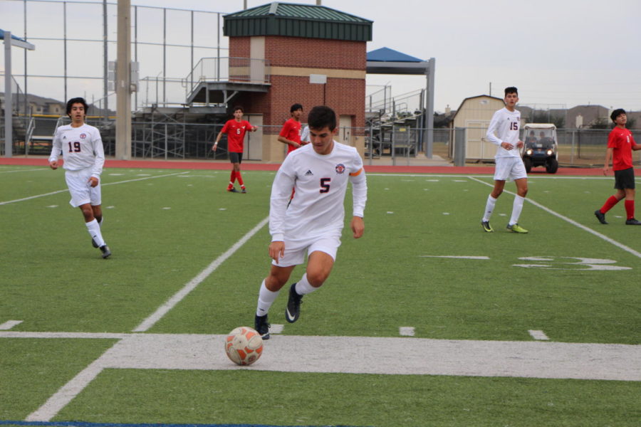 Felipe Latorre moves to keep the ball from going out of play.