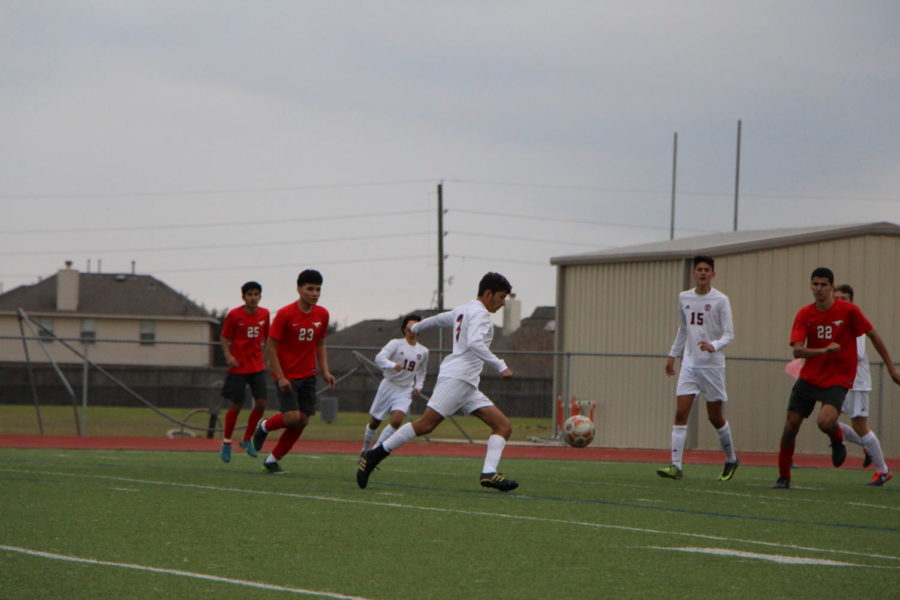 Martin Viassolo takes a shot at the goal.